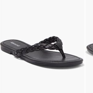 Abound Frankie Braided Black Thong Sandal Flip Flop